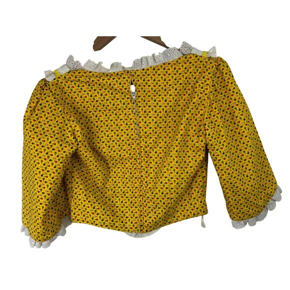 Vintage 70s Hickory Farms Employee Uniform Handmade Prairie Dress Costume Set - Picture 12 of 16